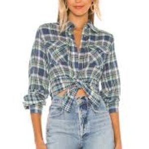 Free People First Bloom Plaid Top